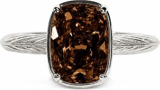 Sterling Forever Sterling Silver Mini Chocolate Cubic Zirconia Ring in Chocolate/silver at Nordstrom, Size 10