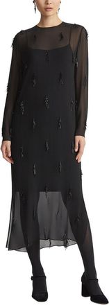 Lafayette 148 New York Hand Beaded Shift Dress