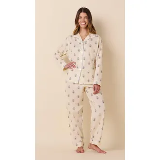 The Cats Pajamas Luxe Pima Pajama in Queen Bee Honey at Nordstrom, Size X-Large