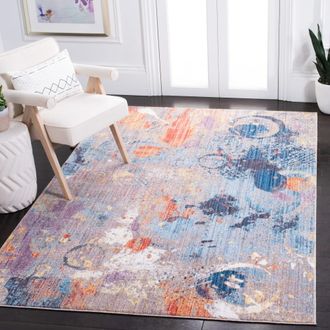 Safavieh Alfombra poli&eacute;ster grigio/blu 122 x 183 cm