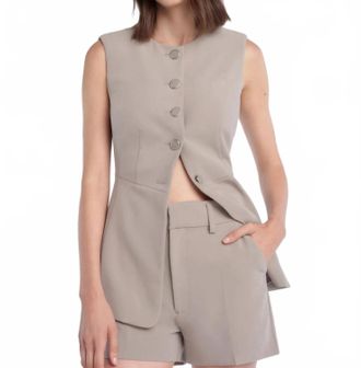 Favorite Daughter Womens The Favorite Mini Short In Oat Beige Suede