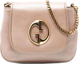Gucci Pre-owned Gucci Small Metallic Pebbled Calfskin 1973 Chain Crossbody Ladies 6FITI1WK8NIZI738