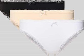 Dorina Slip mit Schleifen-Detail im 3er-Pack in Beige, Größe XXL