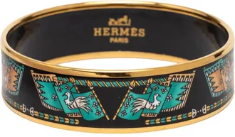 Herm&egrave;s Pre-owned Hermes Wide Printed Enamel Bangle 65 Ladies PPD2EVIVE6JJNHZH