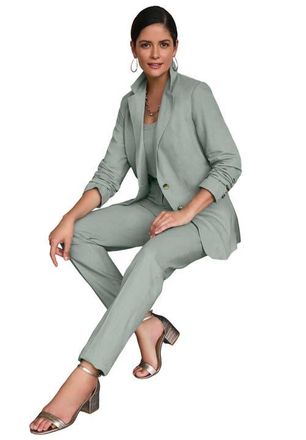 Jessica London Long Denim Jacket in Grey Spruce at Nordstrom, Size 18