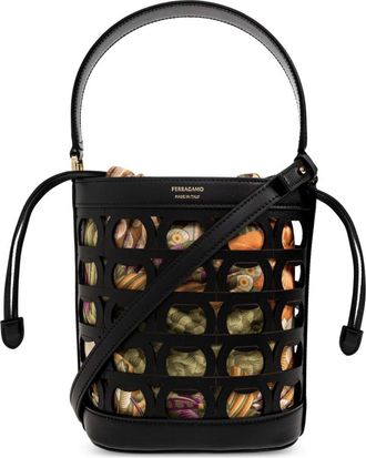 Ferragamo Tassen, Dames, Zwart, ONE Size, Leer, Gancini XS Tas