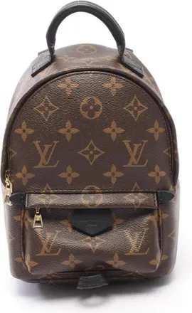 Louis Vuitton Black Brown Monogram Monogram Leather Backpack (Pre-Owned)