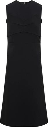 Sportmax Mirto Jurk - Dames - Korte kleedjes - Zwart - S - Polyester - Kleedjes