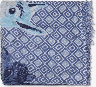 Hemisphere Rechteckiger Alpaka-Schal mit Fantasiemuster Nalpaca