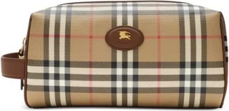 Burberry Beauty Case Check - - Bags - Uomo - Beige - ONE SIZE