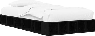 vidaXL Estructura De Cama Con Almacenamiento Roble Negro 80 X 200 Cm Vidaxl