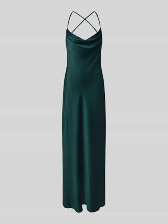 Vera Mont Abendkleid mit Wasserfall-Ausschnitt in Dunkelgruen, Gr&ouml;&szlig;e 32