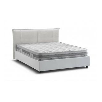 Dmora Talamo Italia - Cama Matrimonial Flavia, Cama Contenedor Con Revestimiento De Tela, 100% Made In Italy, Apertura Frontal, Con Colch&oacute;n De 160x190 Cm In