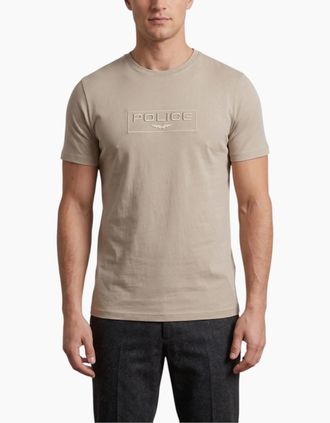 883 Police Mens 883 Police COATS Mens T Shirts Summer Tee - Cream - Size: 36
