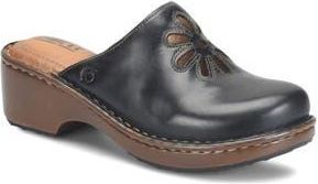 B&oslash;rn Torry Clog in Black Leather at Nordstrom Rack, Size 10