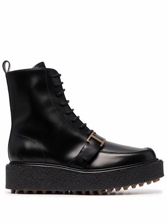 Tod's Enkellaarzen met veters - Zwart