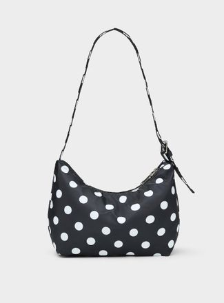 Simons Womens Contrast-dot fabric shoulder bag