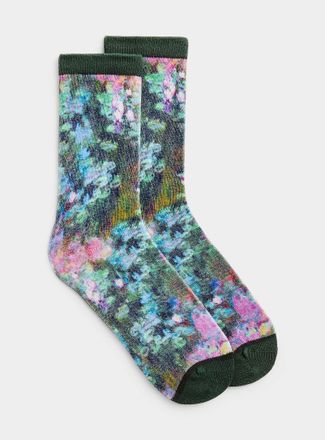 Simons Womens Garden-inspired socks A Tribute to Claude Monet Collection