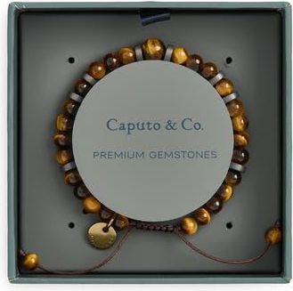 Caputo & Co. Origin Semiprecious Beaded Bracelet in Yellow Tiger Eye at Nordstrom Rack