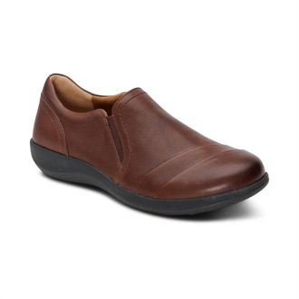 Aetrex Womens Helena Arch Support Slip-On In Brown