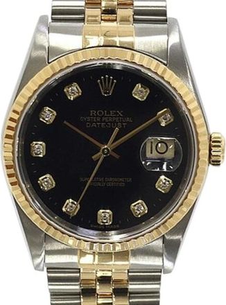 Rolex Pre-owned Vintage Datejust 16233G Orologio da polso - - Pre-owned - Uomo - Nero - ONE SIZE