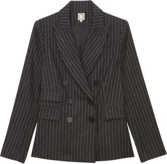 Ines De La Fressange Maurice Jacket - Dames - Blazers - Grijs - L - Leer - Jassen
