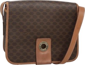 Celine Vintage Macadam Canvas Brown Canvas Backpack Bag (Pre-Owned)