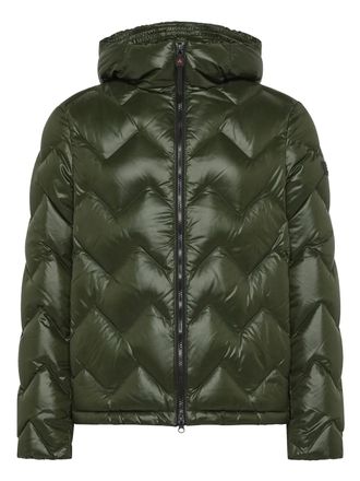 Peuterey quilted hooded jacket - men - Down/Polyamide/Polyamide/Feather - S - Green