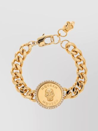Alexander McQueen Sovereign Skull bracelet - men - Brass