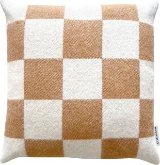 Maison Deux Checkerboard Cushion Cover in Brown at Nordstrom, Size 2Ft 0In X 2Ft 0In