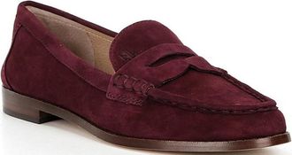 Ralph Lauren Mocassino in suede - Dames - Loafers - Rood - 36 EU - Su&egrave;de - Schoenen