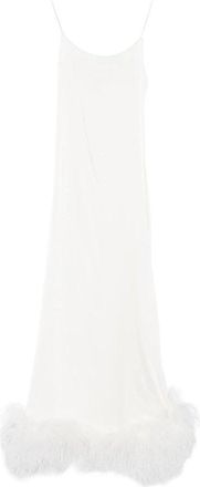 Os&eacute;ree Bridal Satin Long Dress Plumage