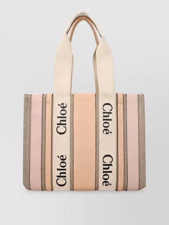 Chlo&eacute; woody fabric tote bag