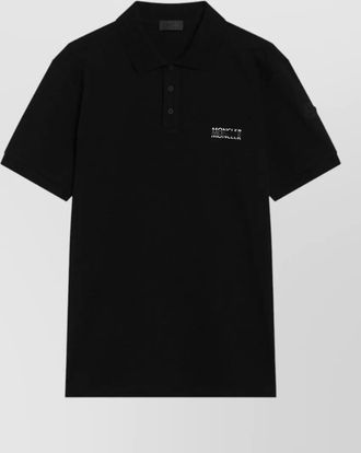 Moncler cotton piqu&eacute; polo shirt