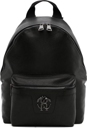 Roberto Cavalli Mirror Snake-plaque leather backpack - men - Calf Leather - OS - Black