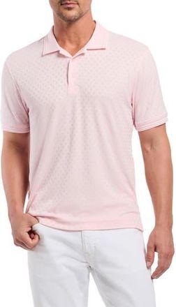Robert Graham Elias Basket Weave Jacquard Knit Polo in Pink at Nordstrom Rack, Size Xx-Large
