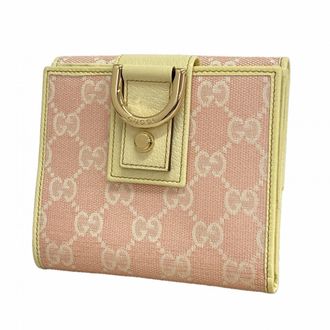 Gucci Pink Canvas Wallet (Bi-Fold) (Pre-Owned)