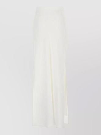 Brunello Cucinelli satin maxi skirt high waist side slit