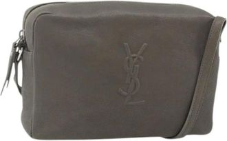 Saint Laurent Pre-owned Cross Body Bags, female, Gray, Size: ONE SIZE Pre-owned Vintage Shoulder Bag