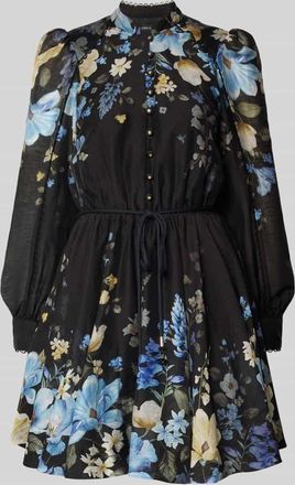 Forever New A-Linie Cocktailkleid aus Lyocell-Mix mit Leinen-Anteil Modell Vienna in Dunkelblau, Größe 34