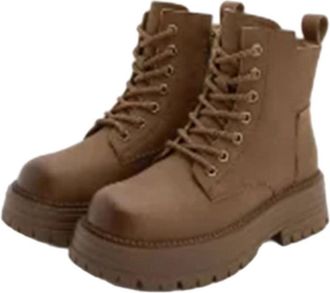 Generic Ankle Boots Women Autumn Genuine Leather Retro Booties Platform Mountaineering Boots