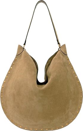Isabel Marant Womens Hobo Shoulder Bag Oskan Taupe