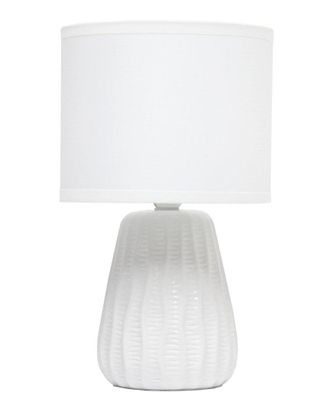 Lalia Home 11.02 Traditional Mini Modern Ceramic Texture Pastel Accent Bedside Table Desk Lamp