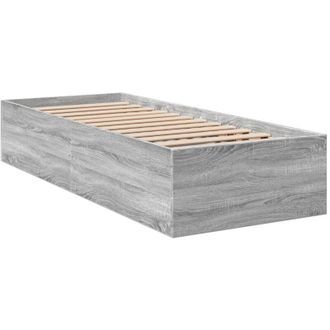 vidaXL Estructura De Cama Madera De Ingenier&iacute;a Gris Sonoma 100x200 Cm Vidaxl