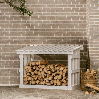 vidaXL Le&ntilde;ero De Madera Maciza De Pino Blanco 108x64,5x77 Cm Vidaxl