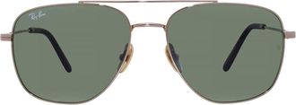 Ray-Ban WILLIAM TITANIUM G-15 Green Navigator Unisex Sunglasses RB8097 926531 59