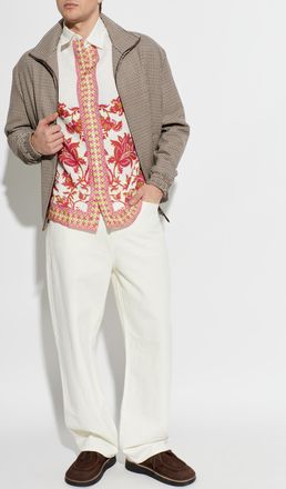 Etro Linen Short-sleeve Shirt, Mens, White