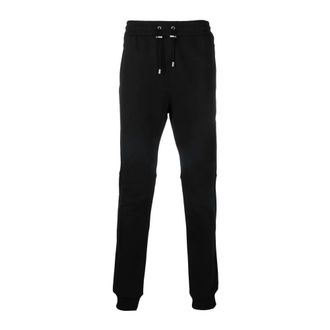 Balmain Sweatpants, male, Black, L, Ribbed Printed Joggers in Black