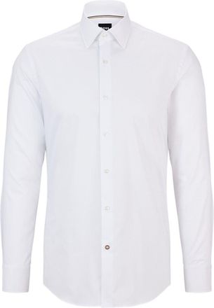 HUGO BOSS Mens Long Sleeve Shirt in White - Size 14.5 inch