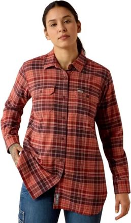 Ariat Rebar Flannel Long Sleeve Work Tunic In Aragon